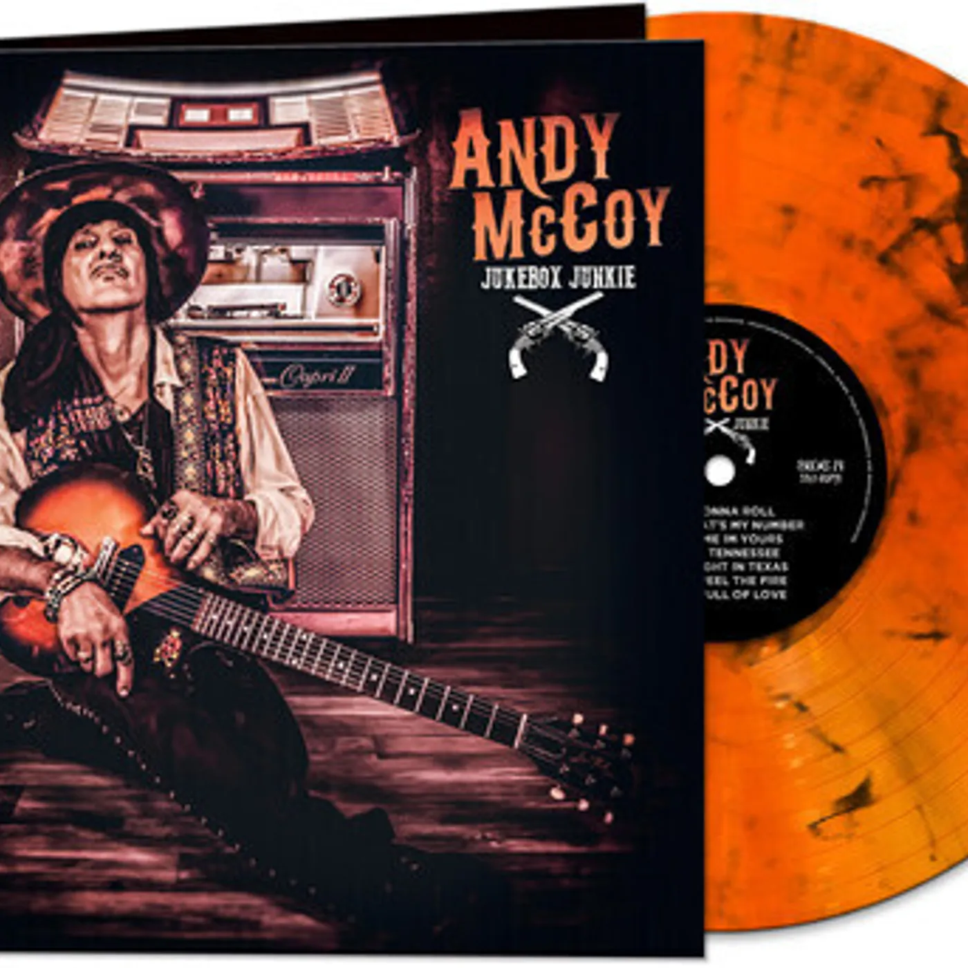 Andy McCoy JUKEBOX JUNKIE - ORANGE MARBLE Vinyl Record