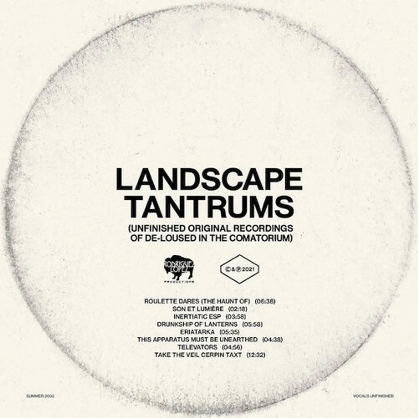 The Mars Volta LANDSCAPE TANTRUMS: UNFINISHED ORIGINAL RECORDINGS Vinyl Record