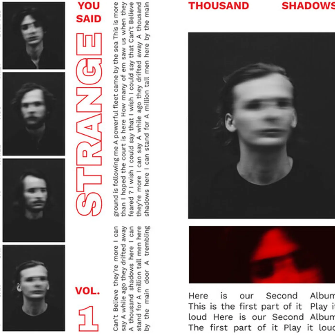 You Said Strange THOUSAND SHADOWS VOL. 1 - RED Vinyl Record