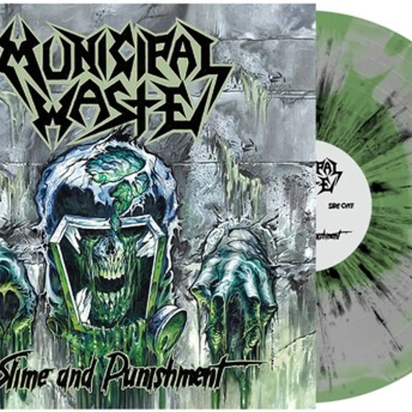 Municipal Waste Slime & Punishment - Gray & Mint Swirl w/ Black Vinyl Record