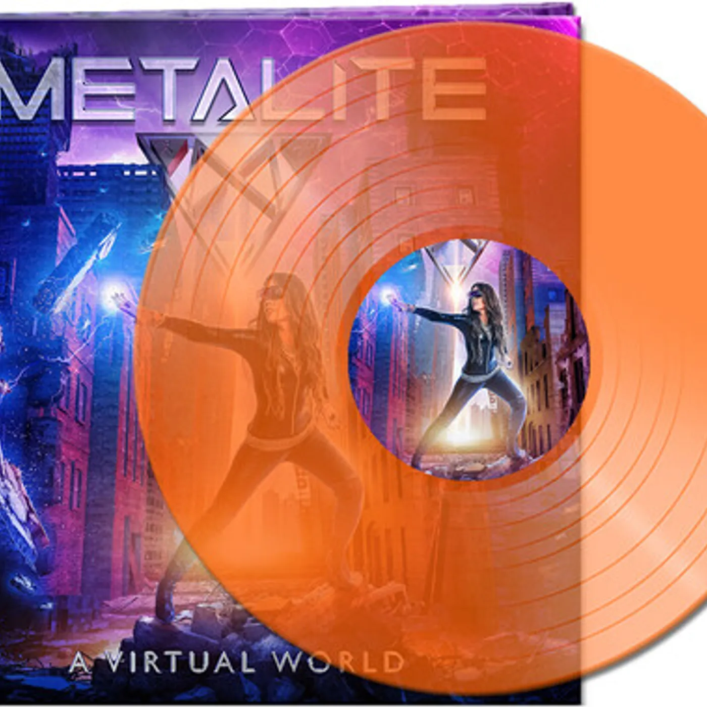 Metalite Virtual World - Clear Orange Vinyl Record