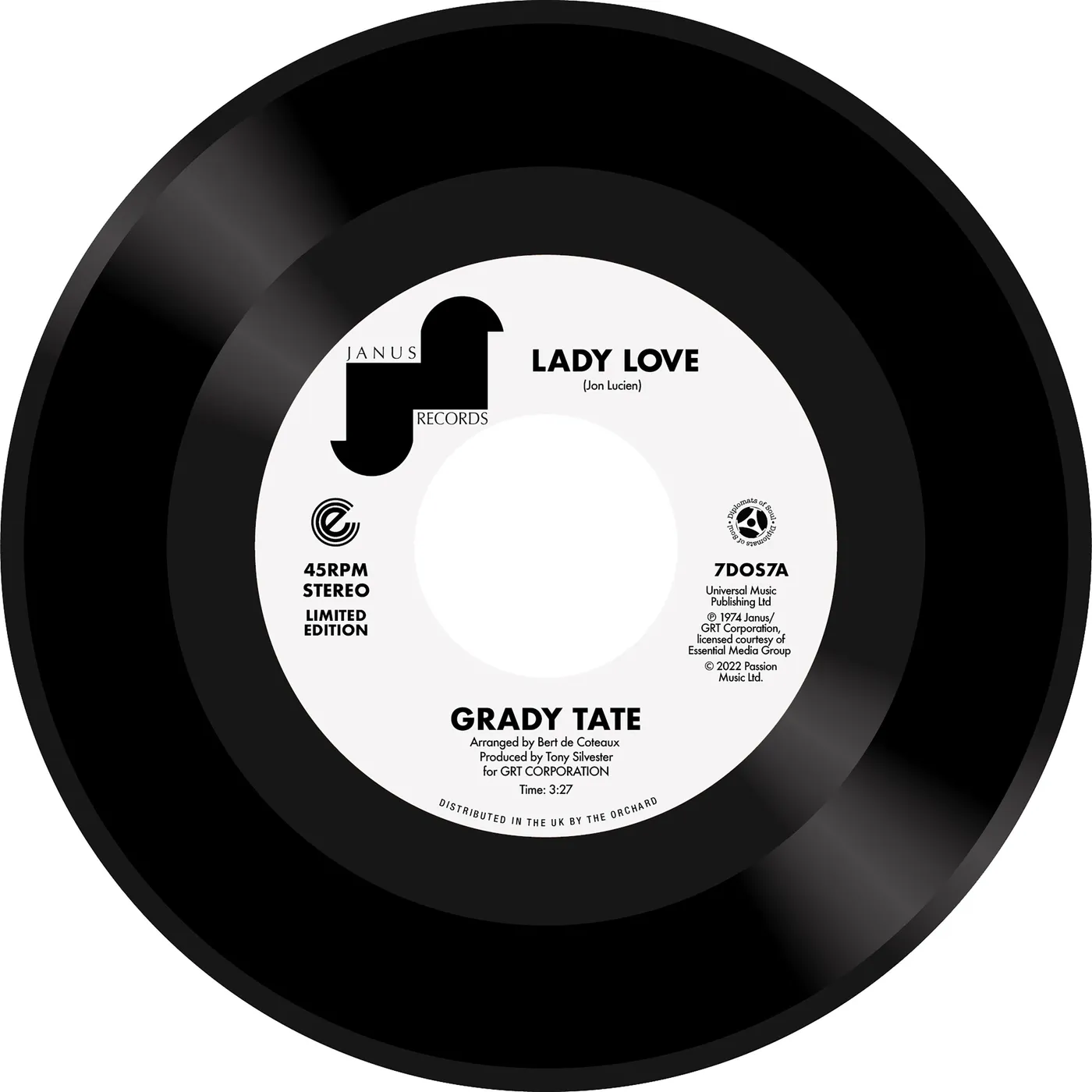 Grady Tate LADY LOVE / MOONDANCE Vinyl Record