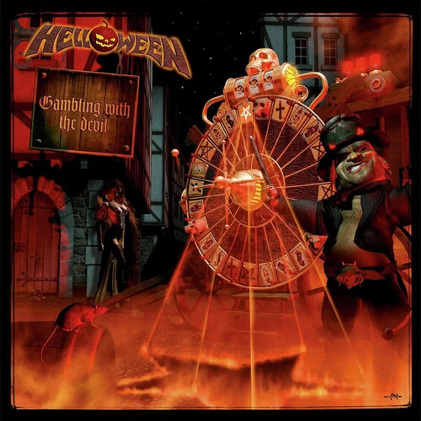 Helloween Gambling With The Devil (Red / White Bi-coloured) Vinyl Record