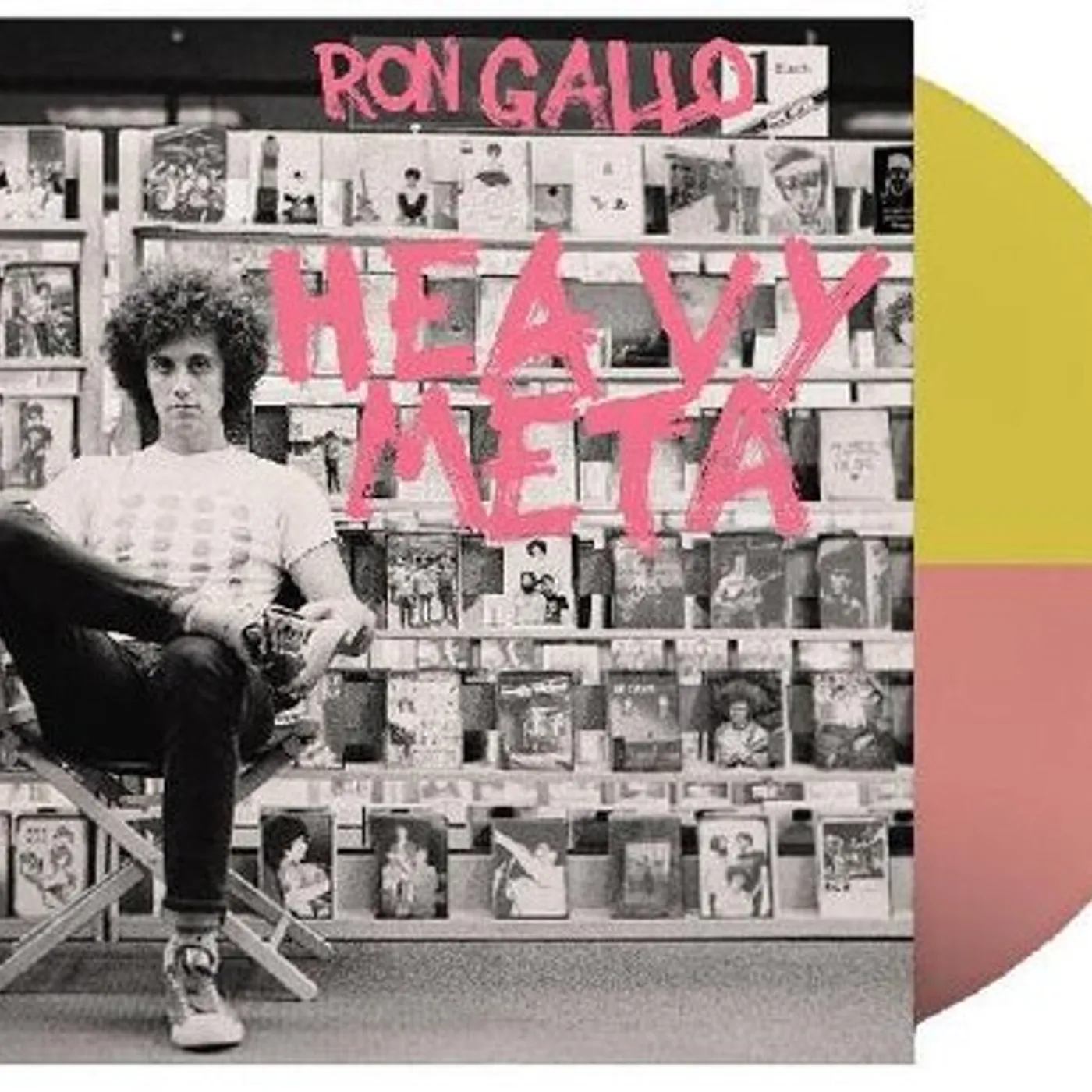 Ron Gallo HEAVY META (YELLOW & PINK SPLIT COLOR VINYL) Vinyl Record