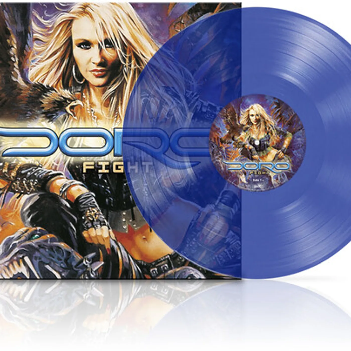 Doro FIGHT - BLUE Vinyl Record