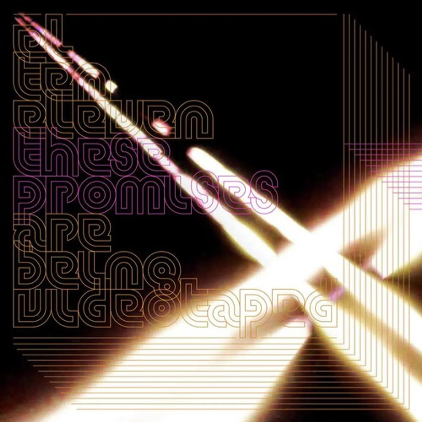 El Ten Eleven THESE PROMISES ARE BEING VIDEOTAPED - AMBER Vinyl Record