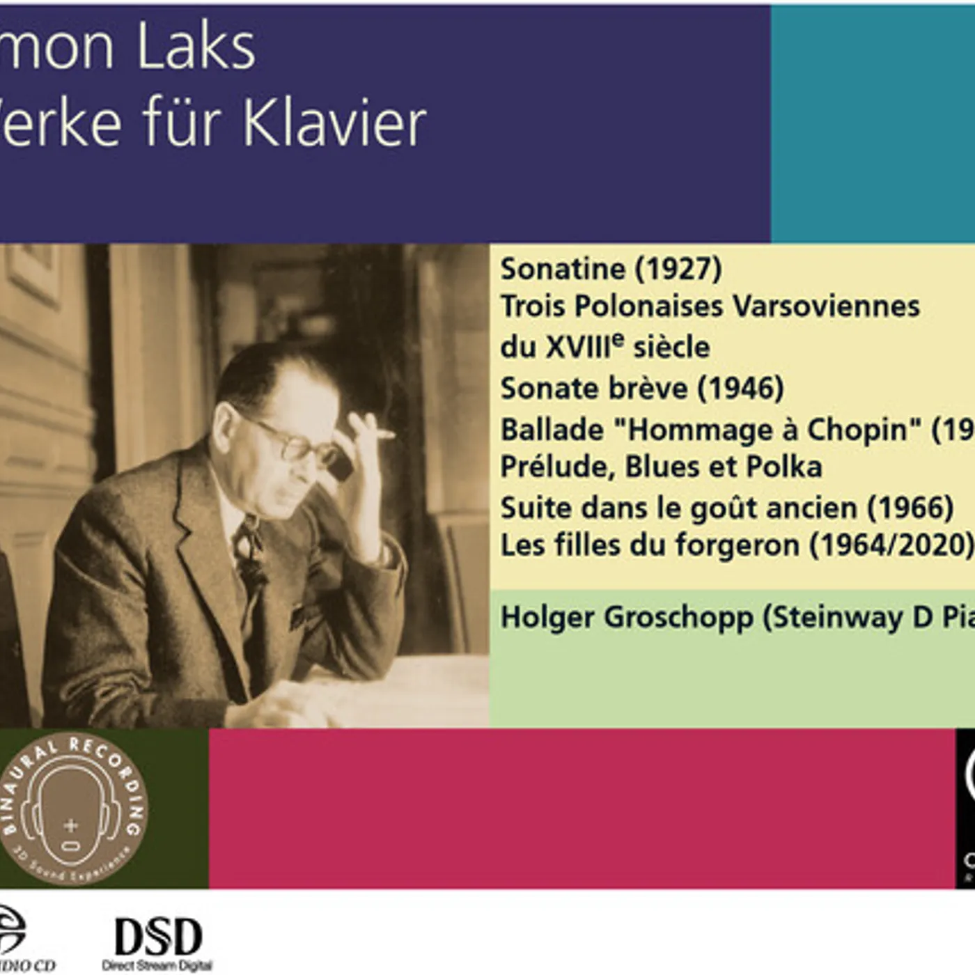 Holger Groschopp SIMON LAKS: WORKS FOR PIANO CD