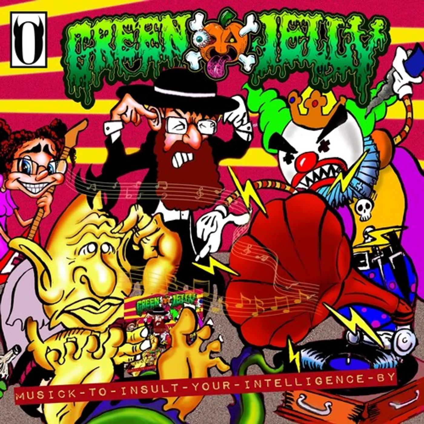 Green Jelly Musick To Insult Your Intelligence By (Limited/Black/Orange)Vinyl Record