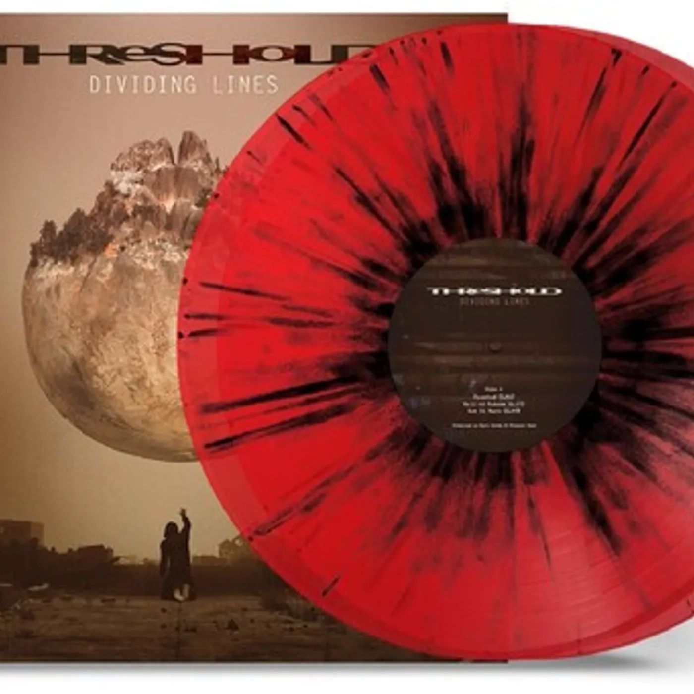Therion DIVIDING LINES - TRANSPARENT RED W/ BLACK SPLATTER Vinyl Record