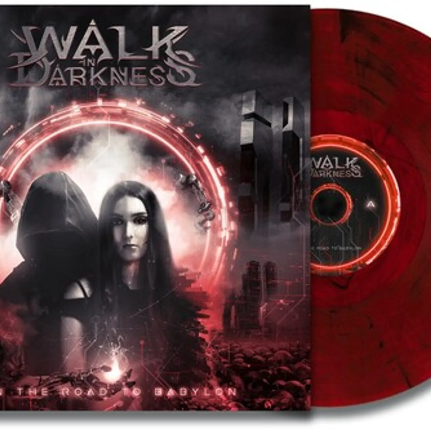 Walk in Darkness ON THE ROAD TO BABYLON - RED/BLACK Vinyl Record