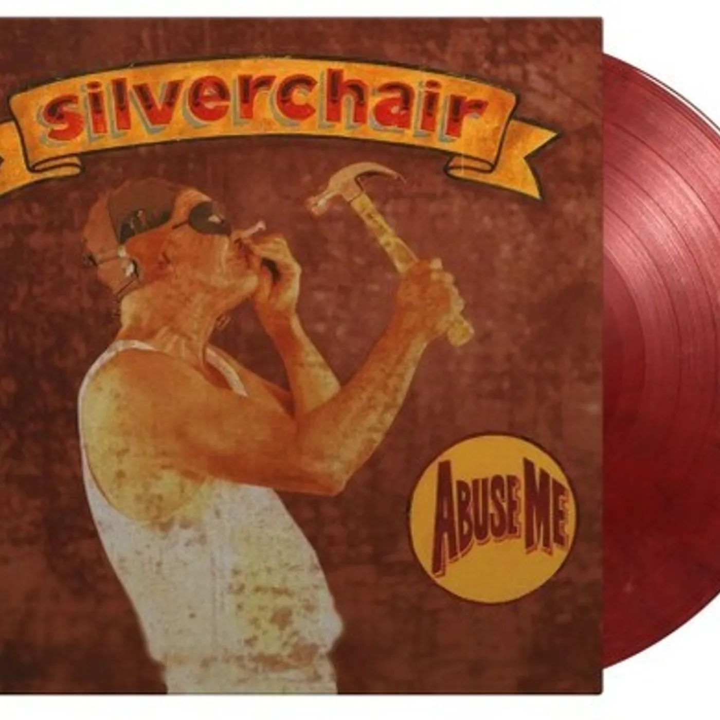 Silverchair Abuse Me (White & Translucent Red Marbled Colored) Vinyl Record