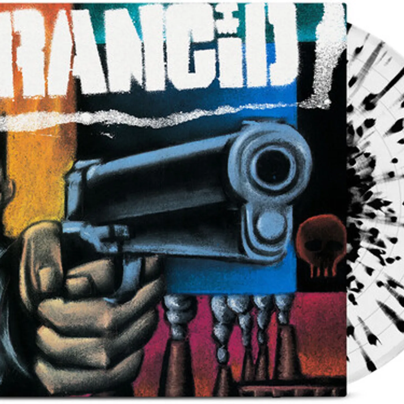 RANCID - 93 - ANNIV. ED. - WHITE W/BLACK SPLATTER Vinyl Record