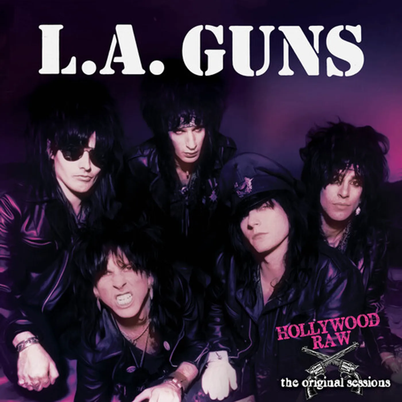 L.A. Guns HOLLYWOOD RAW - ORIGINAL SESSIONS - PURPLE/BLACK Vinyl Record
