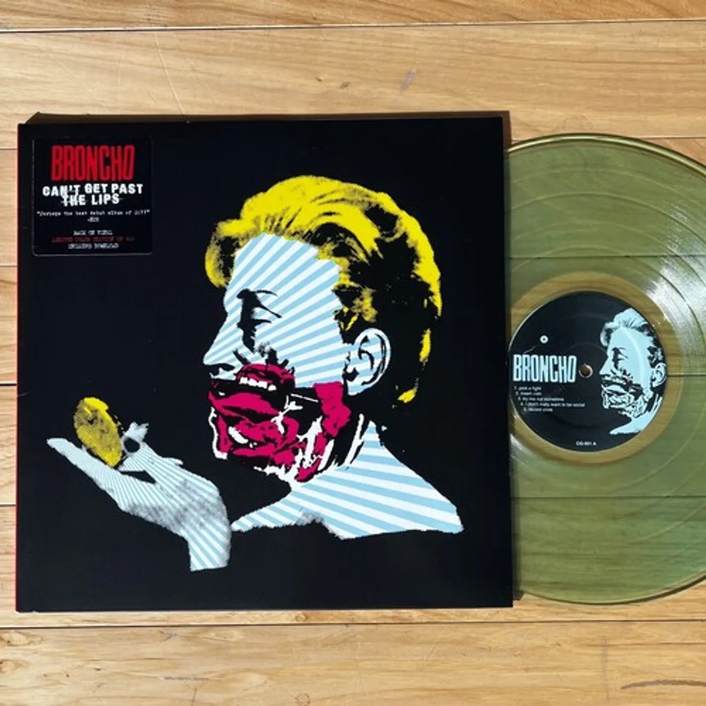 BRONCHO CAN'T GET PAST THE LIPS - CLEAR Vinyl Record