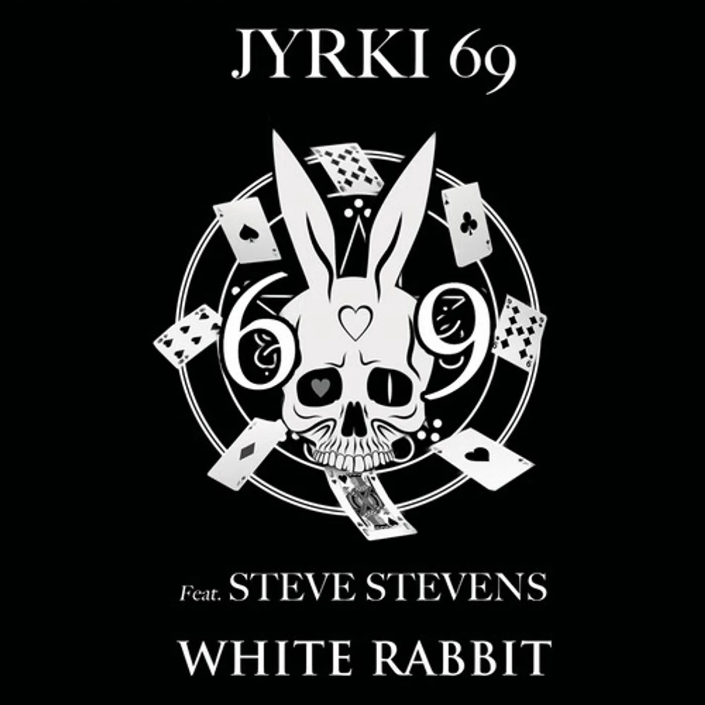Jyrki 69 WHITE RABBIT - BLACK/WHITE SPLATTER] Vinyl Record