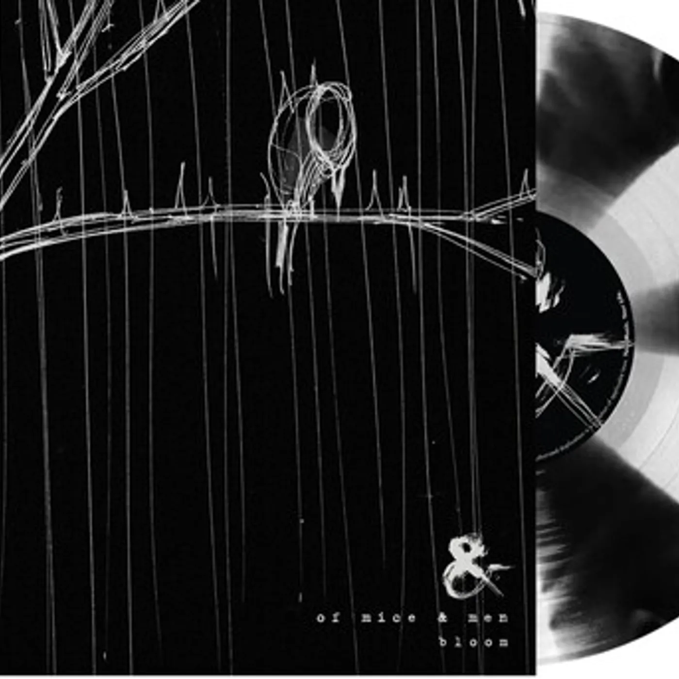 Of Mice & Men Bloom - Black & White Pinwheel Vinyl Record