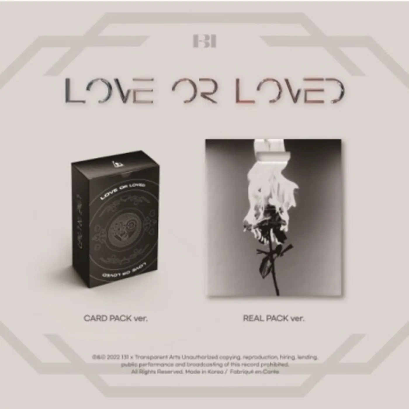 B.I LOVE OR LOVED PART.1 (RANDOM COVER) CD