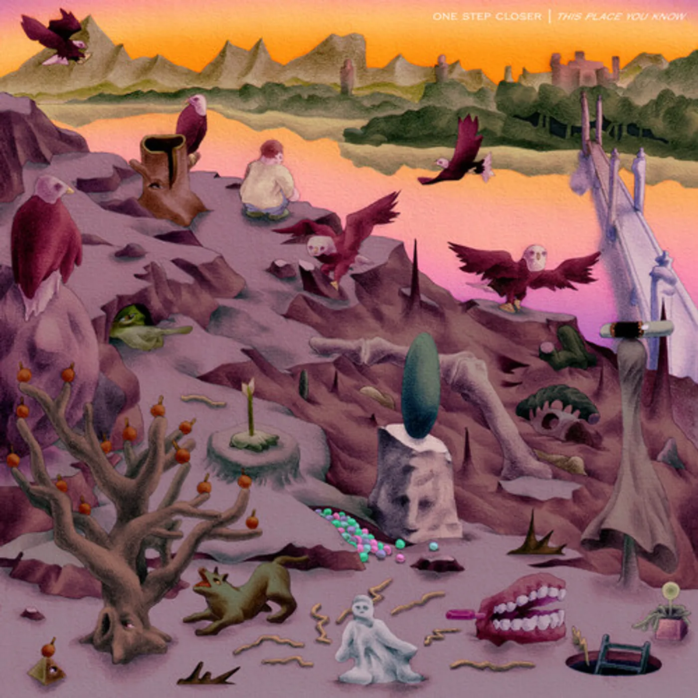 One Step Closer THIS PLACE YOU KNOW - ORANGE GALAXY SWIRL Vinyl Record