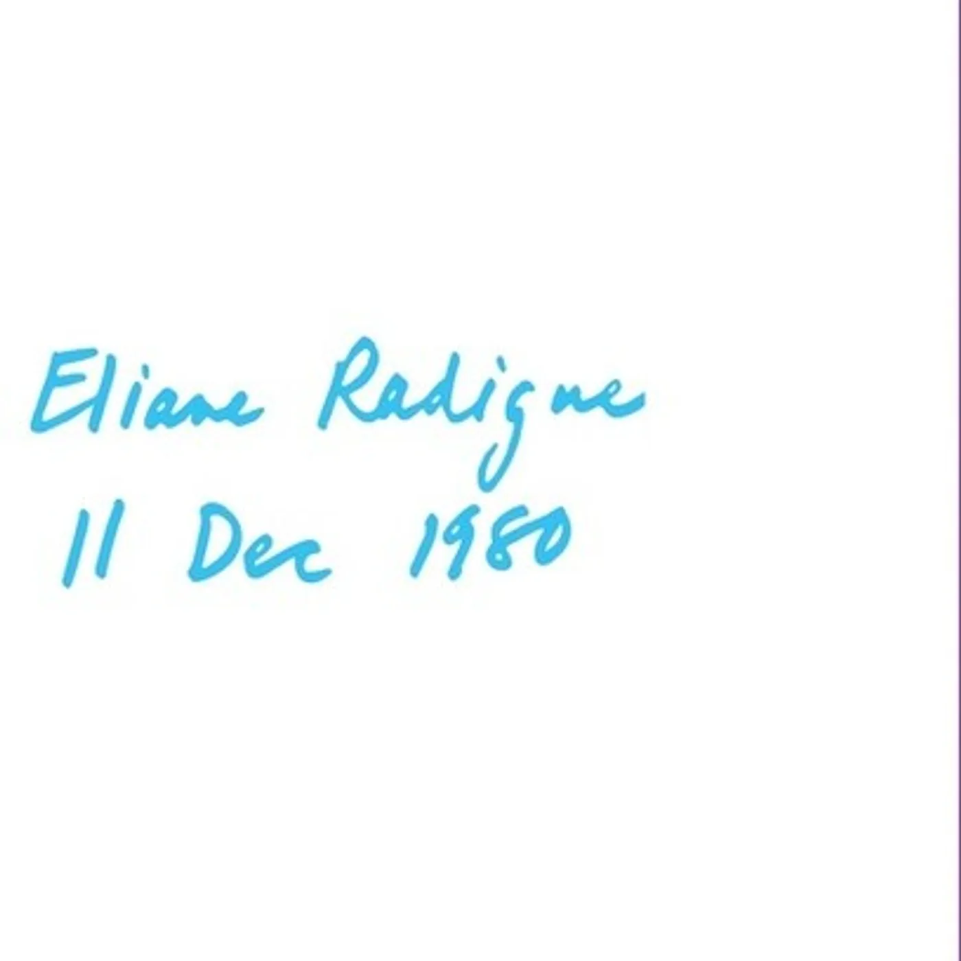 Éliane Radigue 11 DEC 80 CD