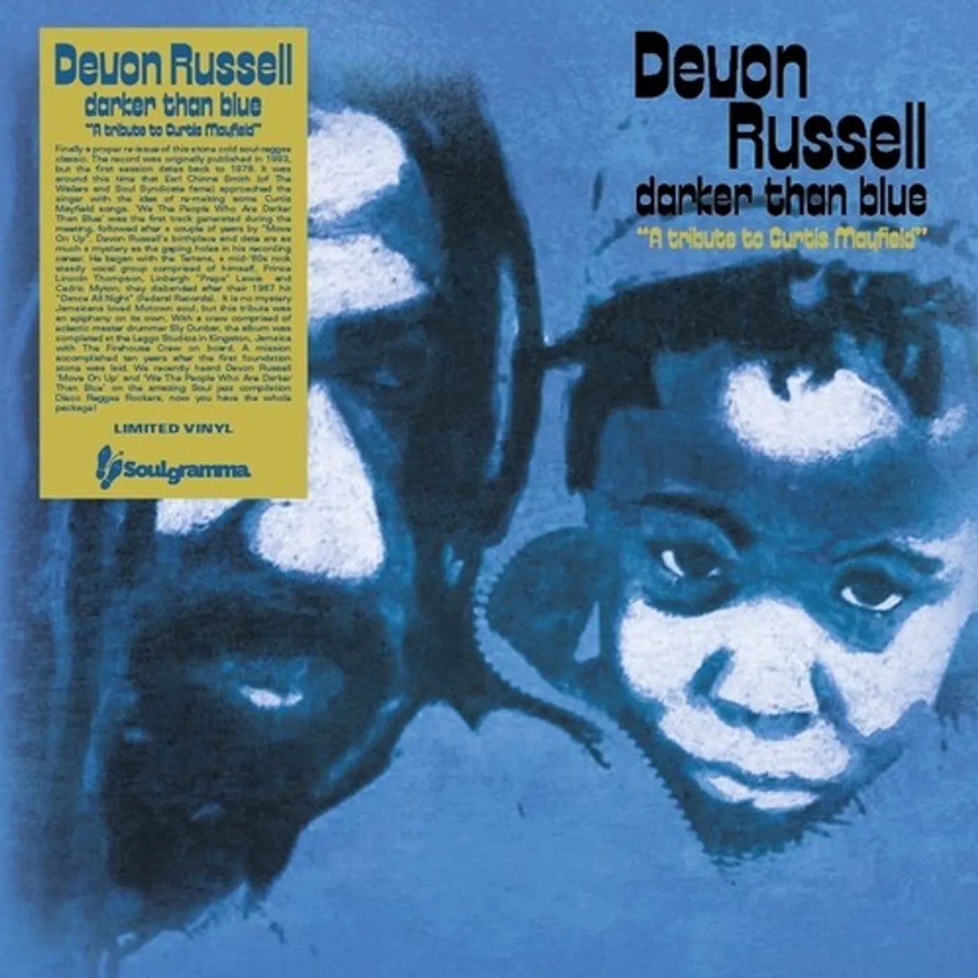 Devon Russell DARKER THAN BLUE ( TRIBUTE TO CURTIS MAYFIELD) Vinyl Record