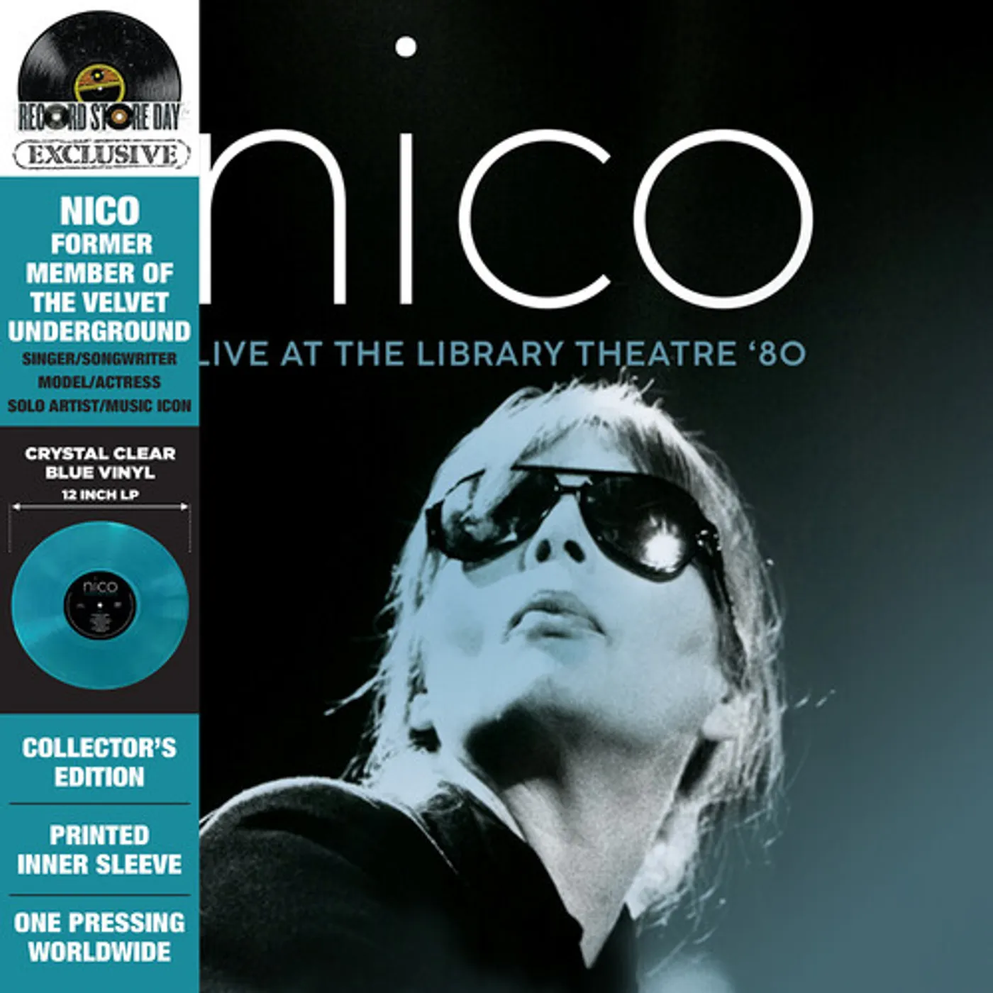 Nico LIVE AT THE LIBRARY THEATRE '80 Vinyl Record