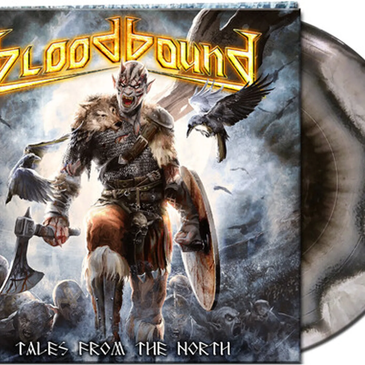 Bloodbound TALES FROM THE NORTH - BLACK/WHITE Vinyl Record