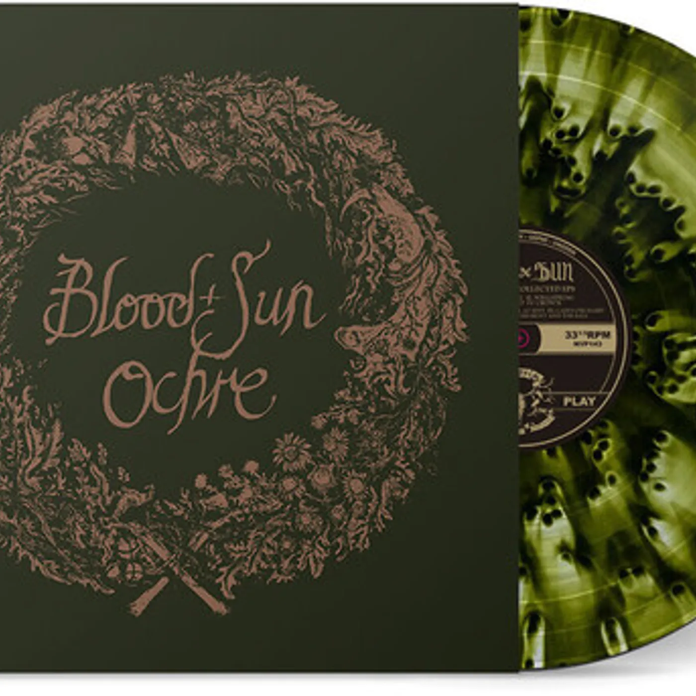 Blood and Sun OCHRE - COLLECTED EPS - MOSS GREEN Vinyl Record