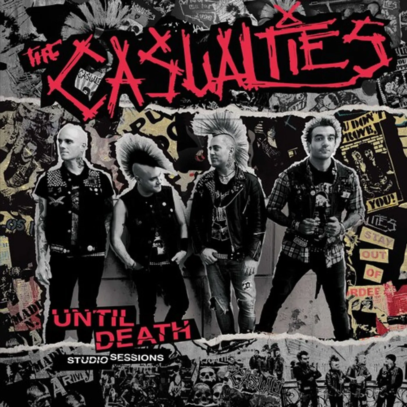 The Casualties UNTIL DEATH: STUDIO SESSIONS - RED/BLACK SPLATTER Vinyl Record