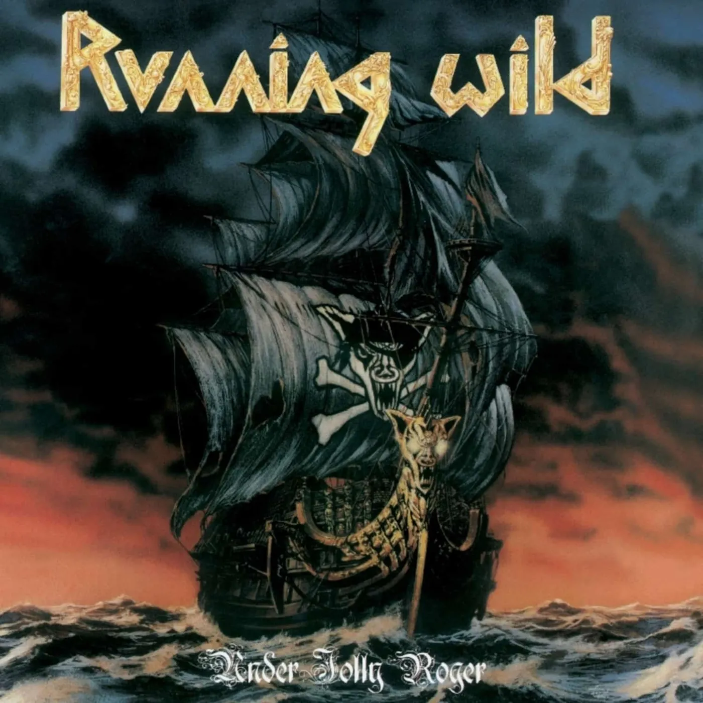 Running Wild UNDER JOLLY ROGER Vinyl Record