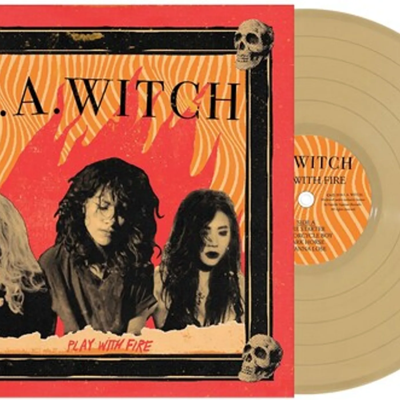 L.A. WITCH PLAY WITH FIRE - GOLD Vinyl Record