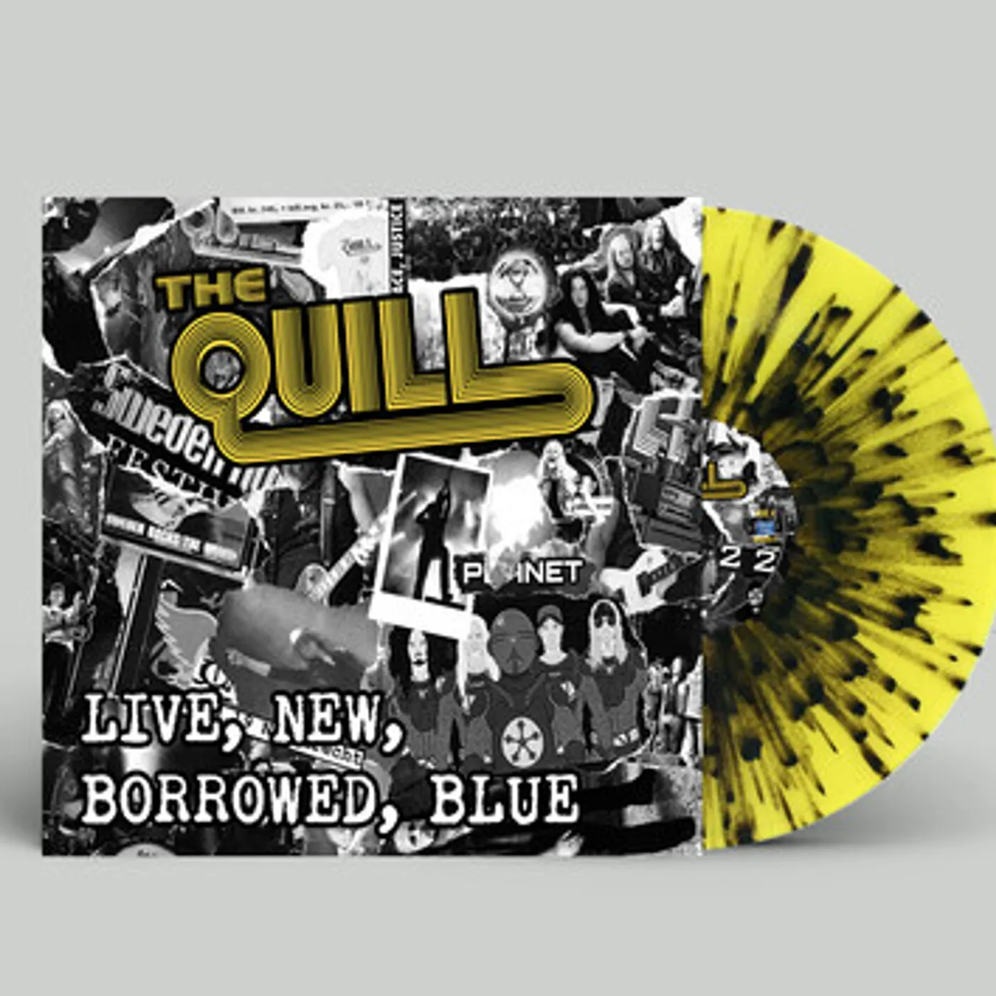 The Quill LIVE NEW BORROWED BLUE - BLACK YELLOW SPLATTER Vinyl Record