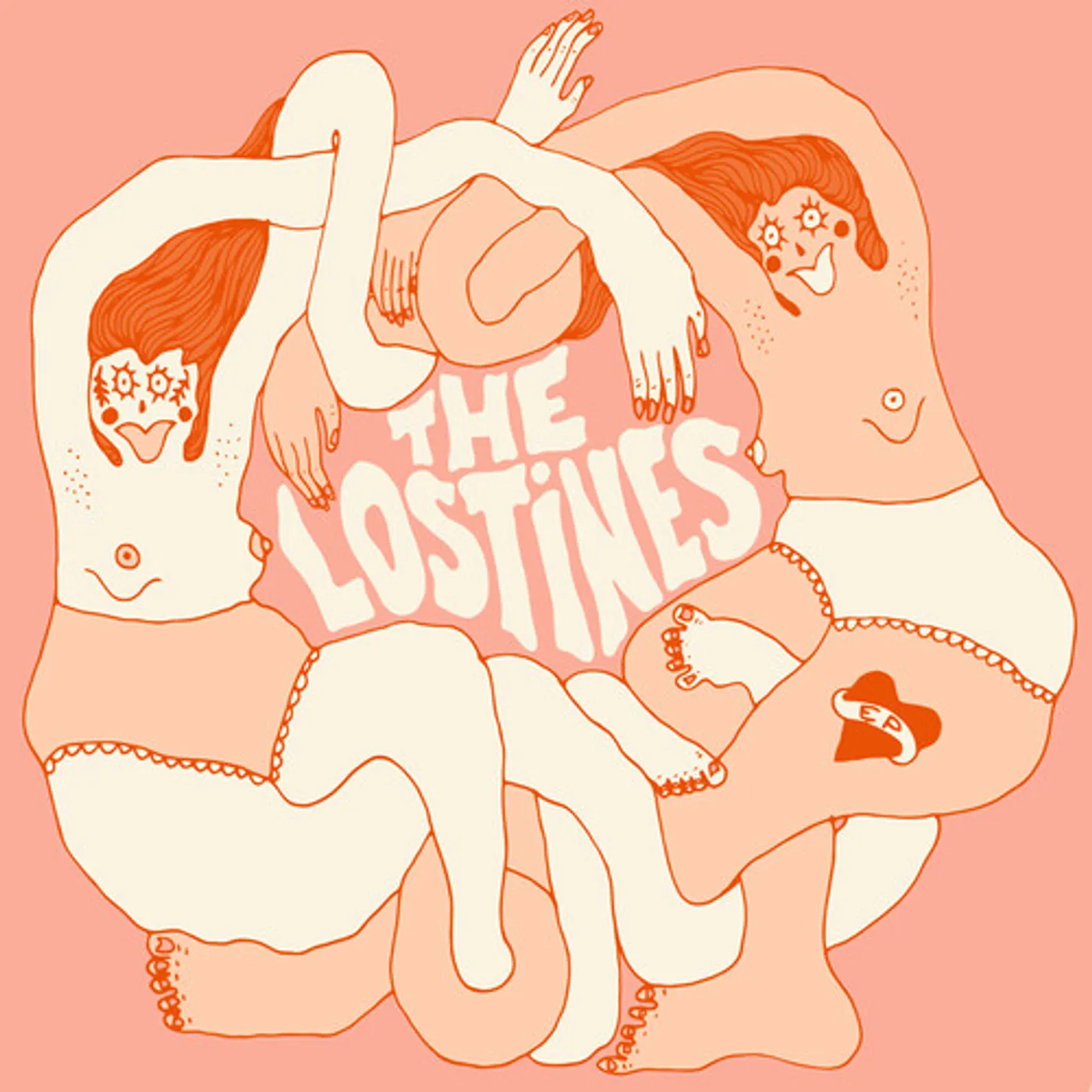 The Lostines EP - ORANGE MARBLE Vinyl Record