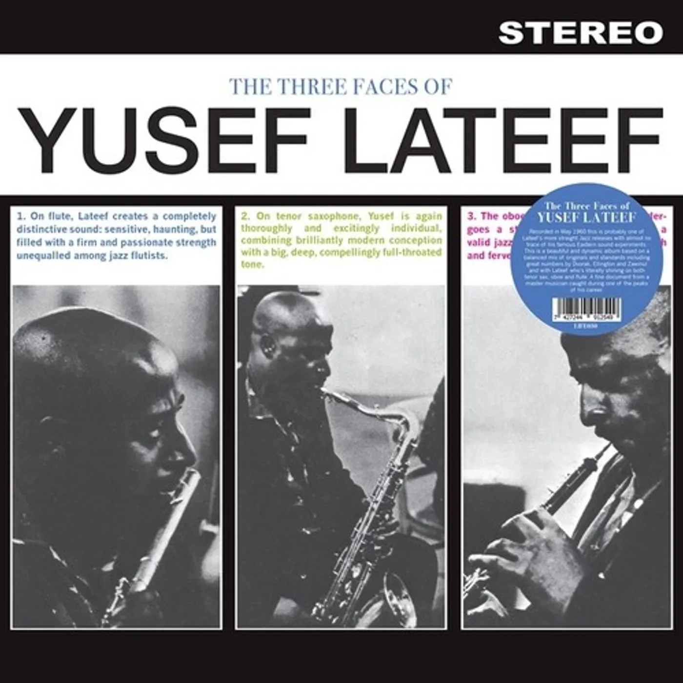 THREE FACES OF YUSEF LATEEF Vinyl Record