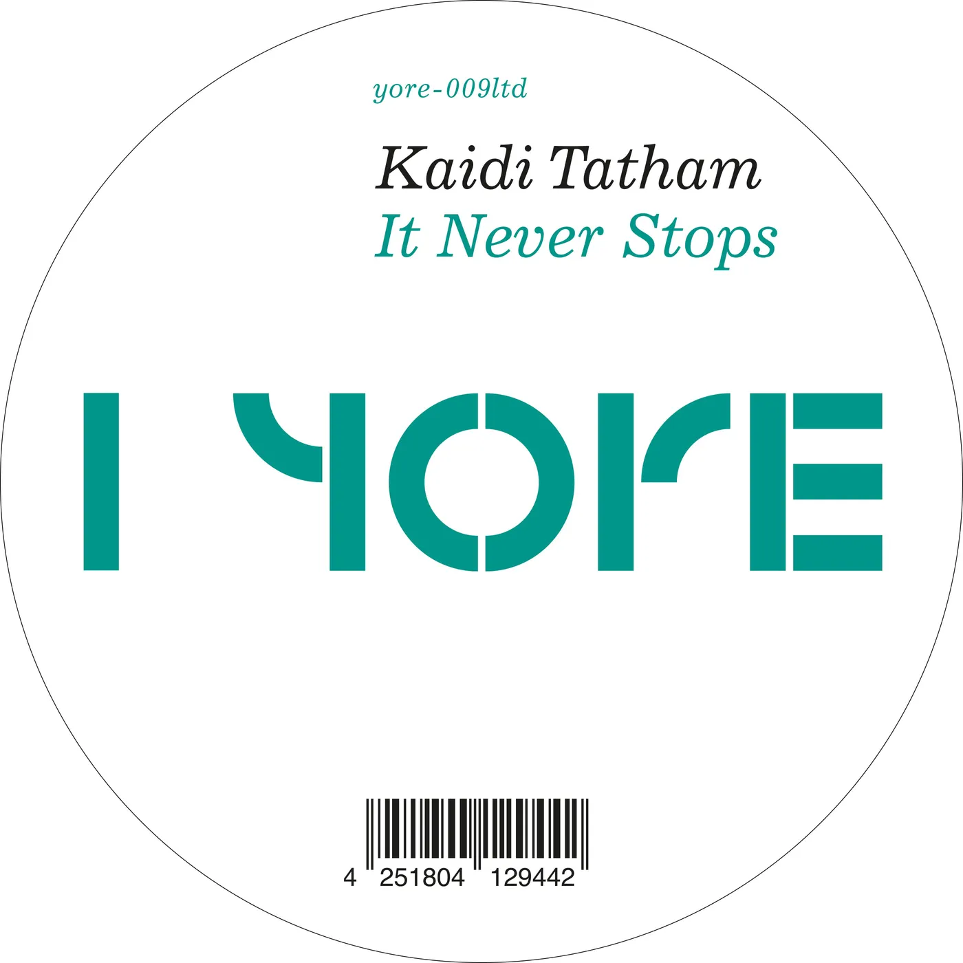 Kaidi Tatham It Never Stops Vinyl Record