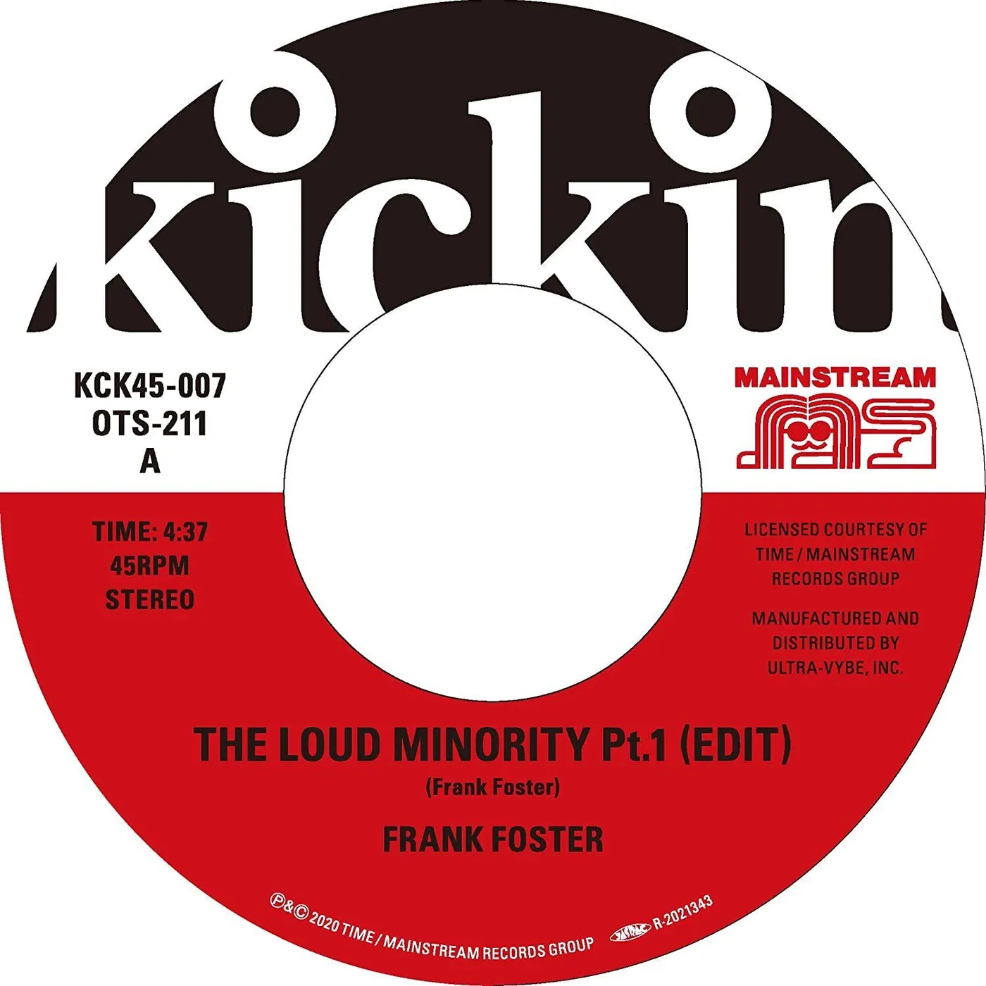 Frank Foster KICKIN PRESENTS MAINSTREAM 45: THE LOUD Vinyl Record
