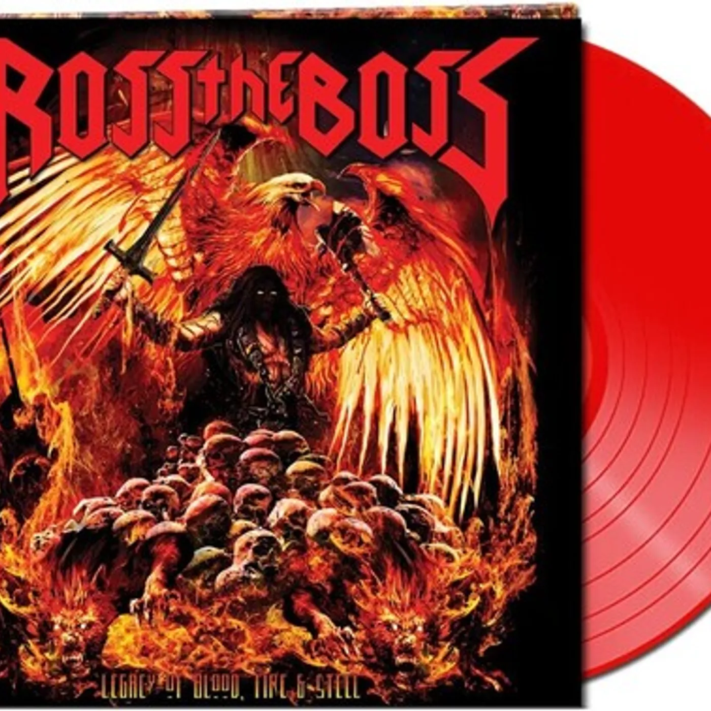 Ross The Boss LEGACY OF BLOOD FIRE & STEEL - RED Vinyl Record