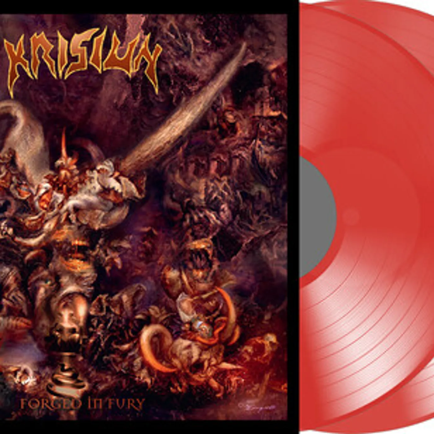 Krisiun FORGED IN FURY - RED Vinyl Record