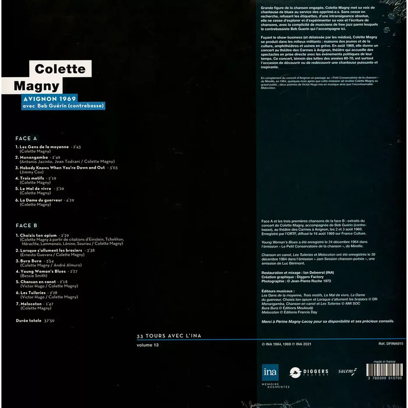 Colette Magny AVIGNON 1969 Vinyl Record