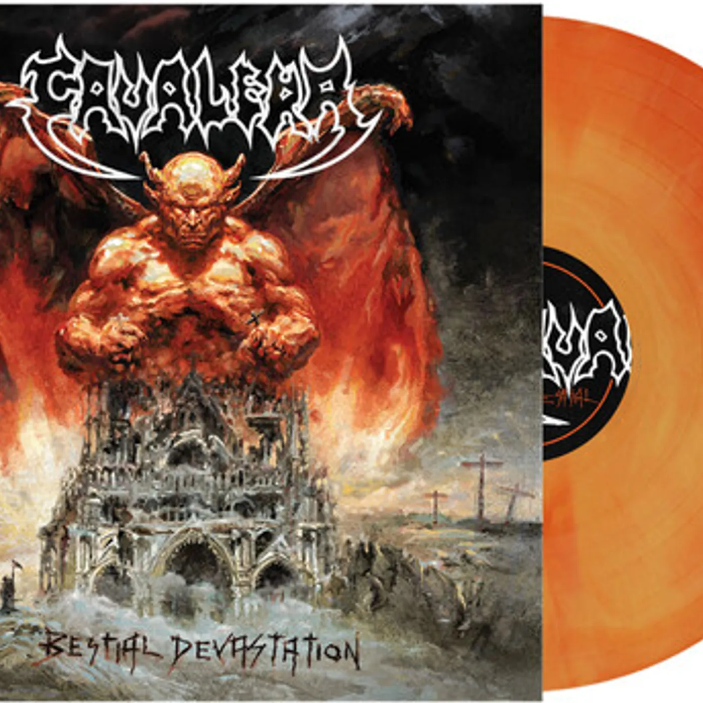 Cavalera Conspiracy BESTIAL DEVASTATION - ORANGE SWIRL Vinyl Record