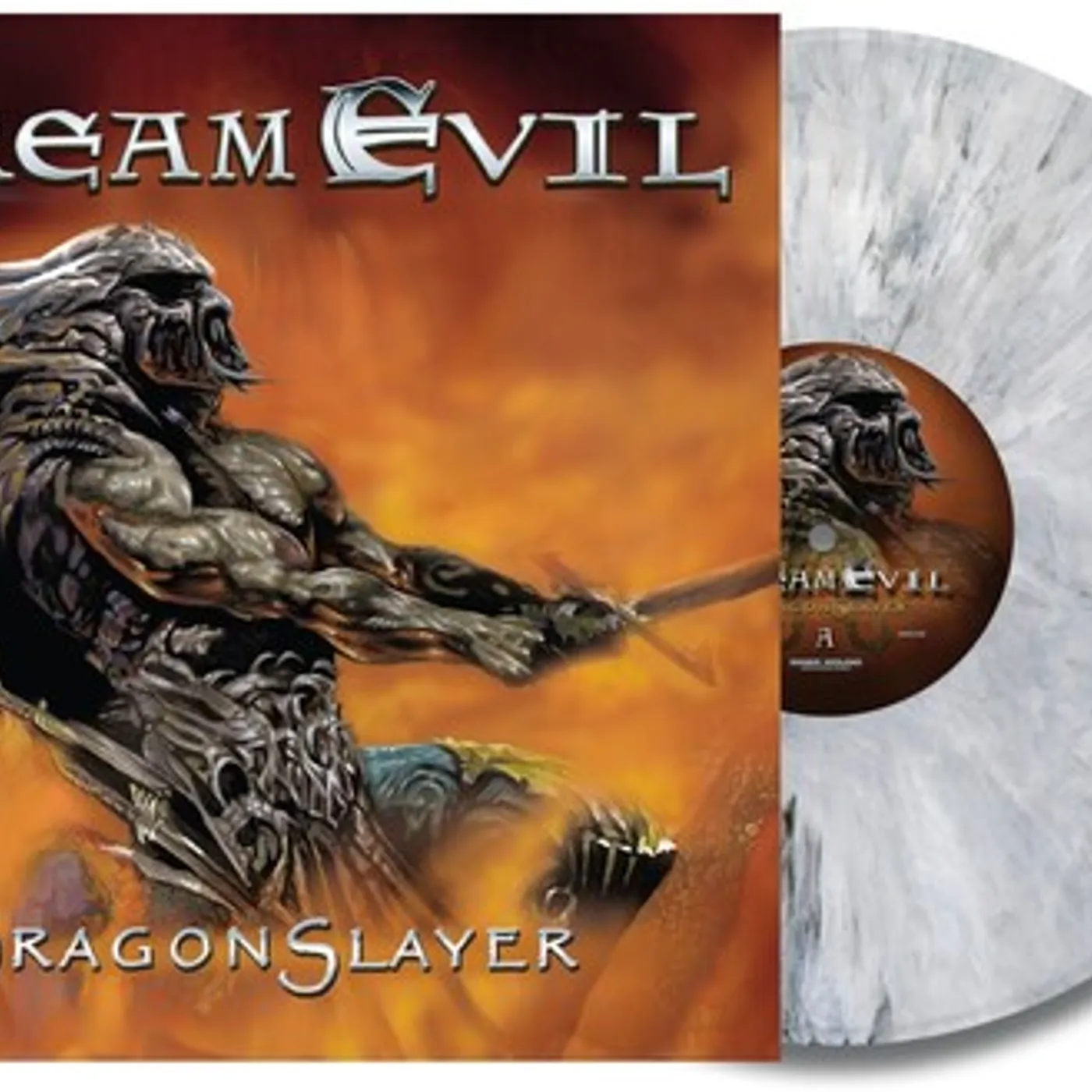 Dream Evil DRAGONSLAYER - WHITE/BLACK MARBLE Vinyl Record