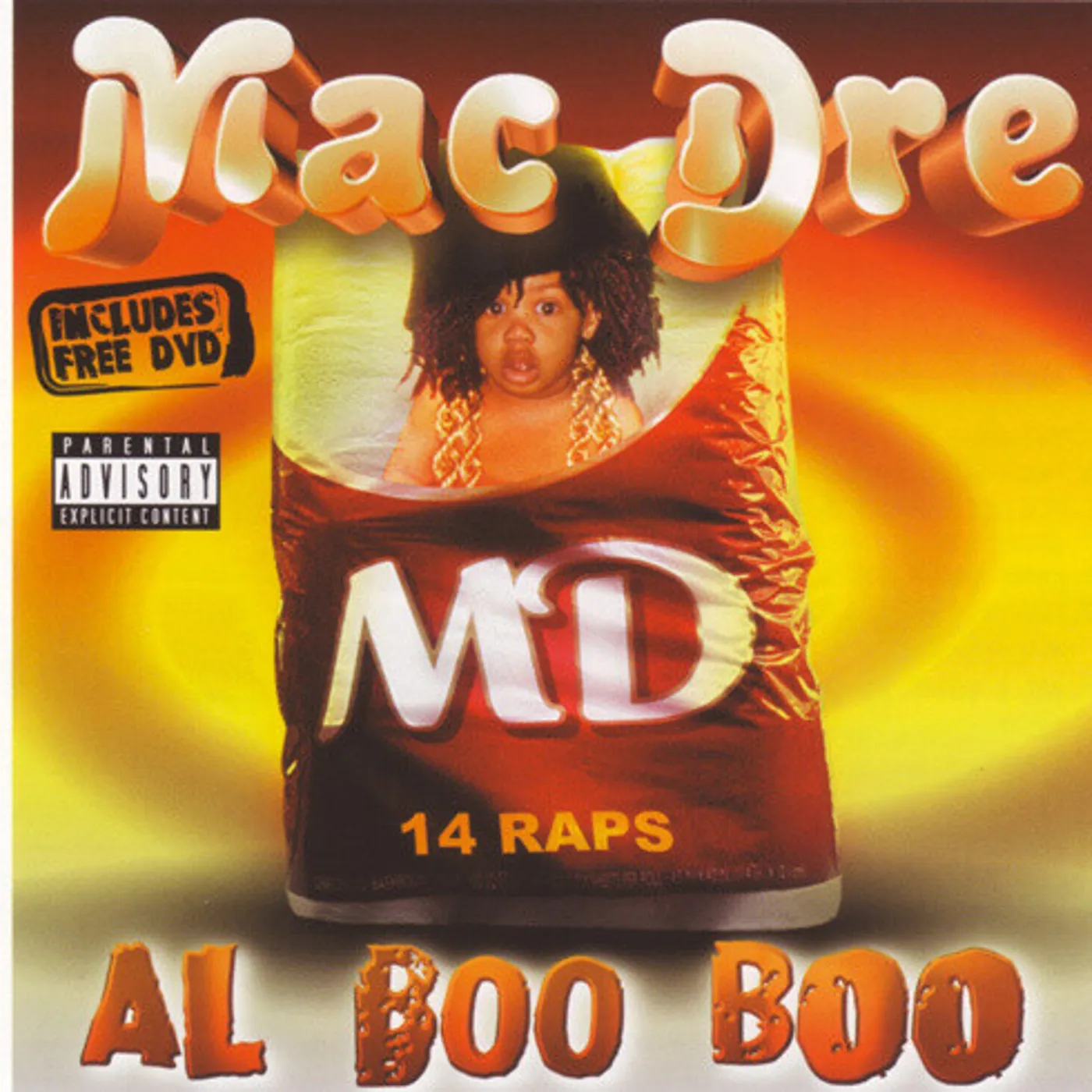 Mac Dre AL BOO BOO - YELLOW/ORANGE Vinyl Record