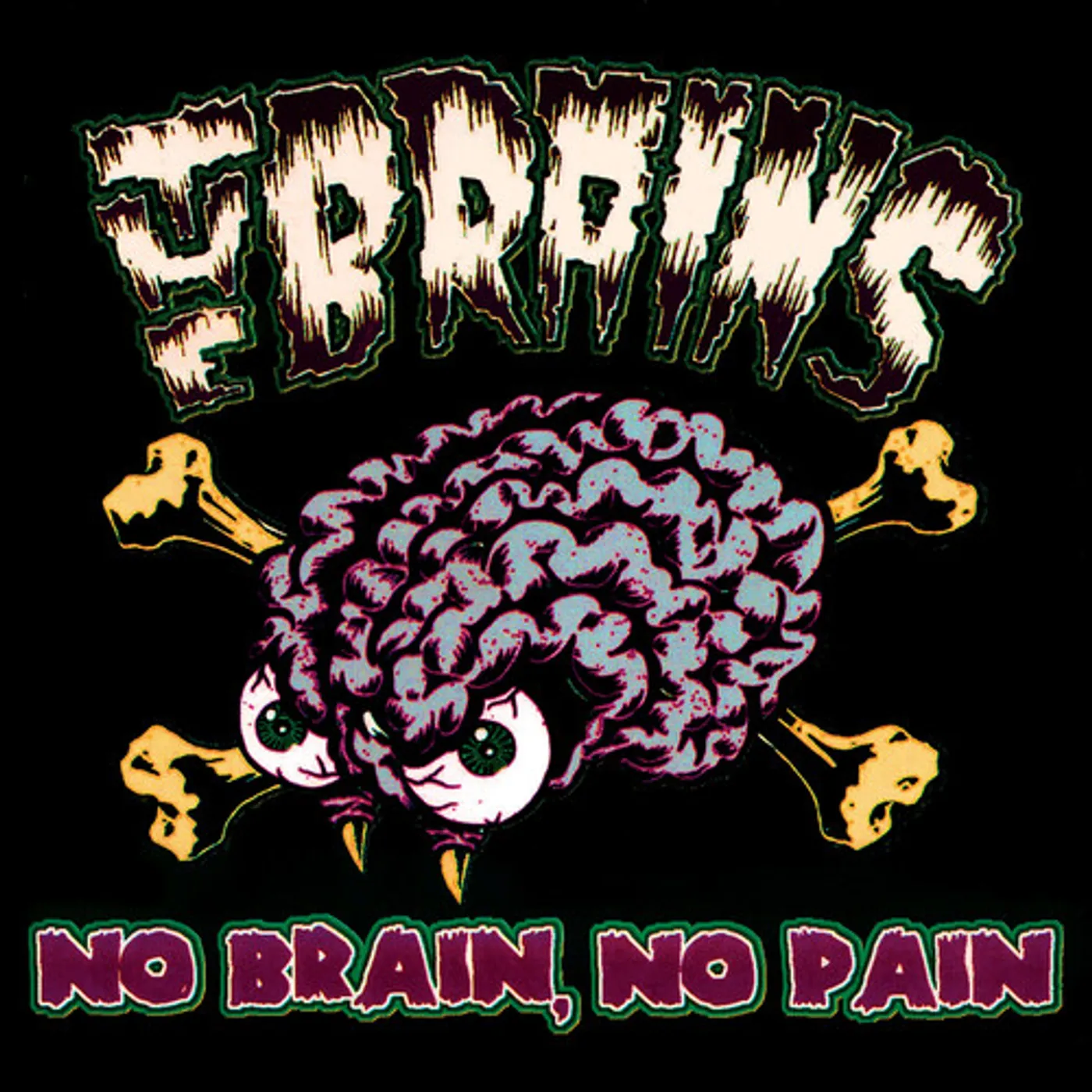 Brains NO BRAIN NO PAIN - GREEN/PURPLE HAZE SPLATTER Vinyl Record