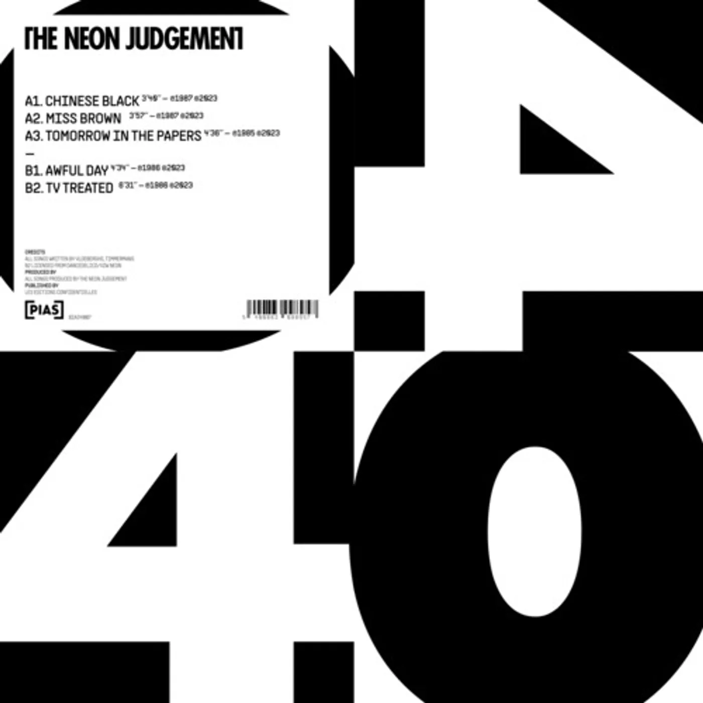 The Neon Judgement - PIAS 40 Vinyl Record