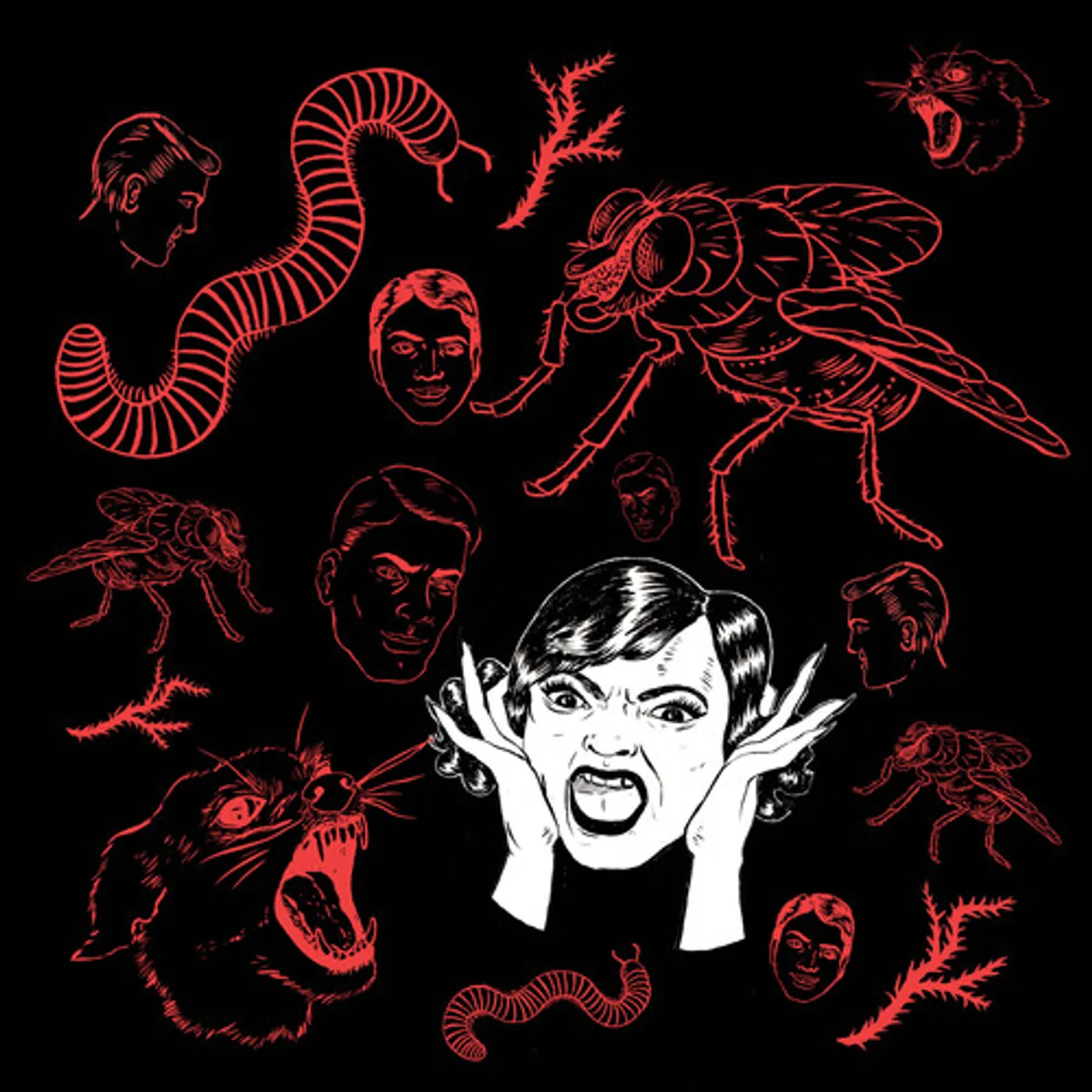 Bush Tetras THEY LIVE IN MY HEAD - RED Vinyl Record