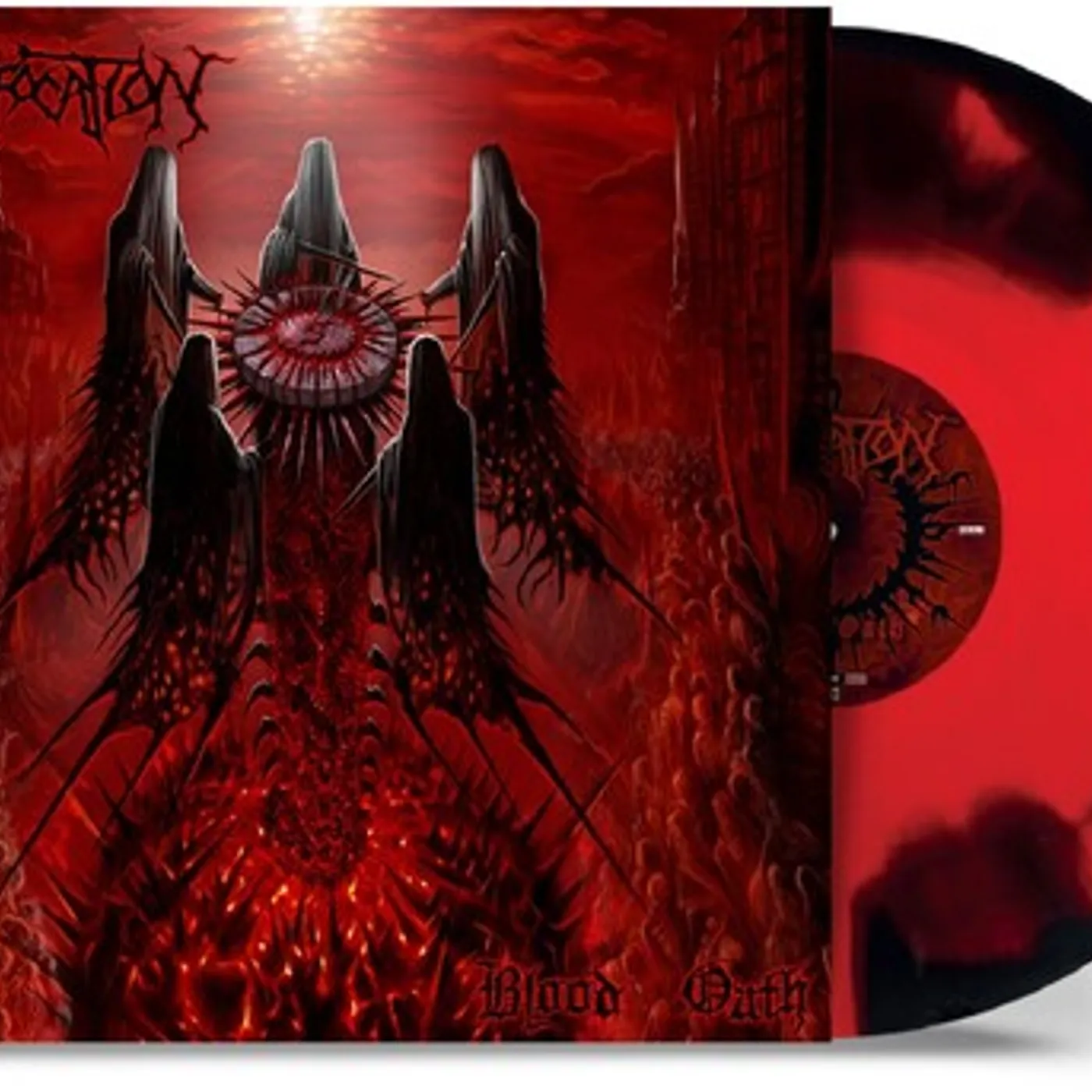 Suffocation BLOOD OATH - RED/BLACK CORONA Vinyl Record