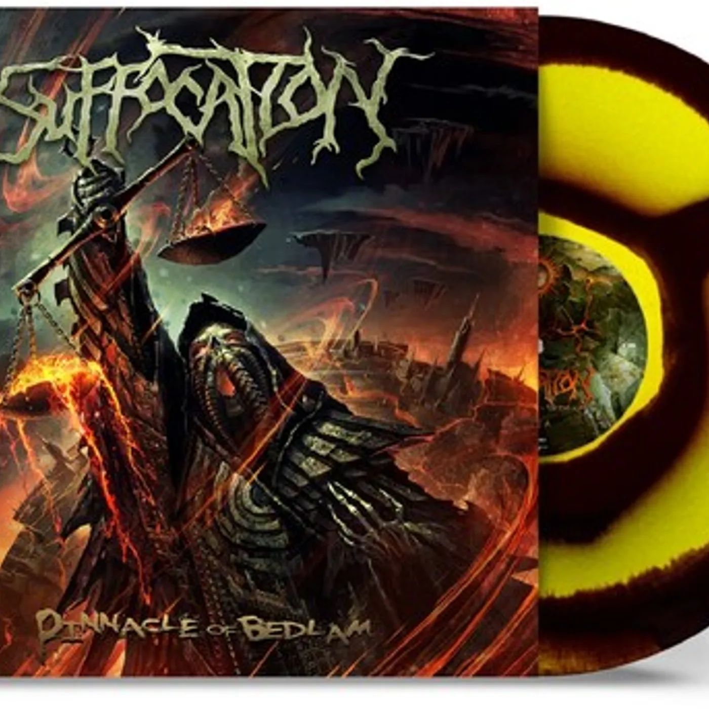 Suffocation PINNACLE OF BEDLAM - YELLOW/BLACK CORONA Vinyl Record