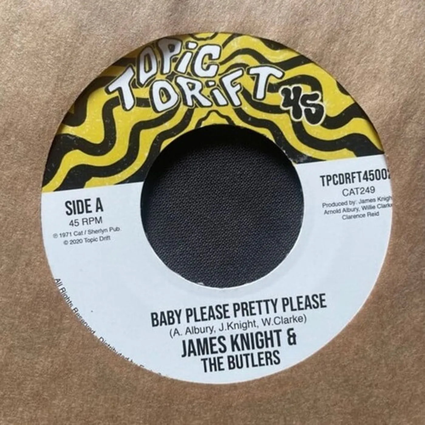 James Knight and The Butlers Baby Please Pretty Please / Space Guitar Vinyl Record