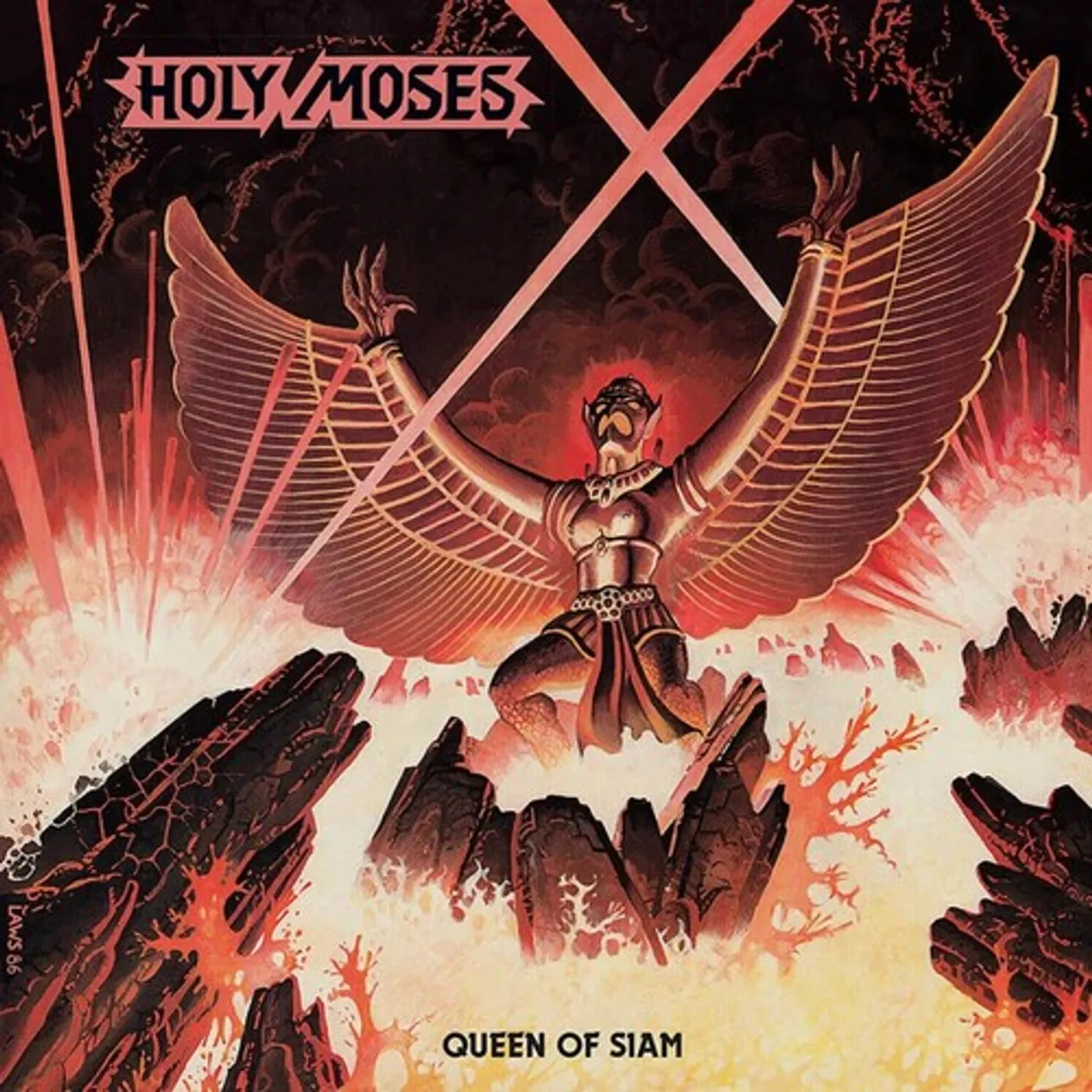 Holy Moses QUEEN OF SIAM - OXBLOOD/YELLOW Vinyl Record