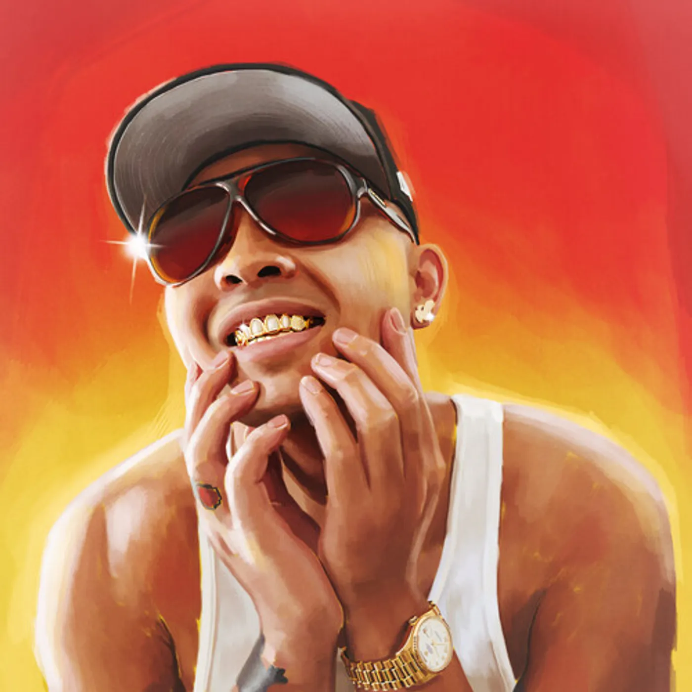 P-Lo Stunna (Orange & Yellow Galaxy) Vinyl Record