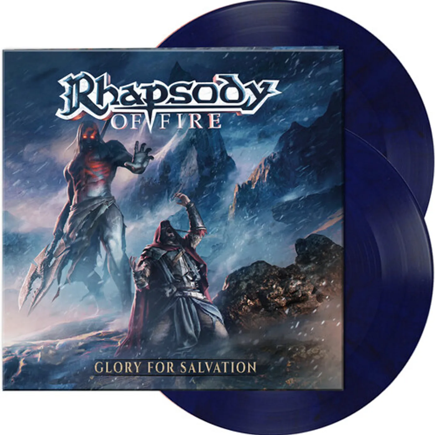 Rhapsody Of Fire GLORY FOR SALVATION - MIDNIGHT BLUE Vinyl Record